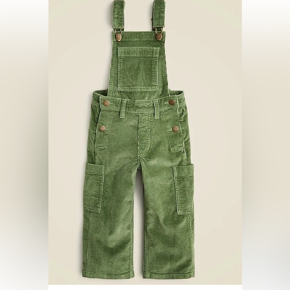 Crewcuts Green Corduroy Overalls